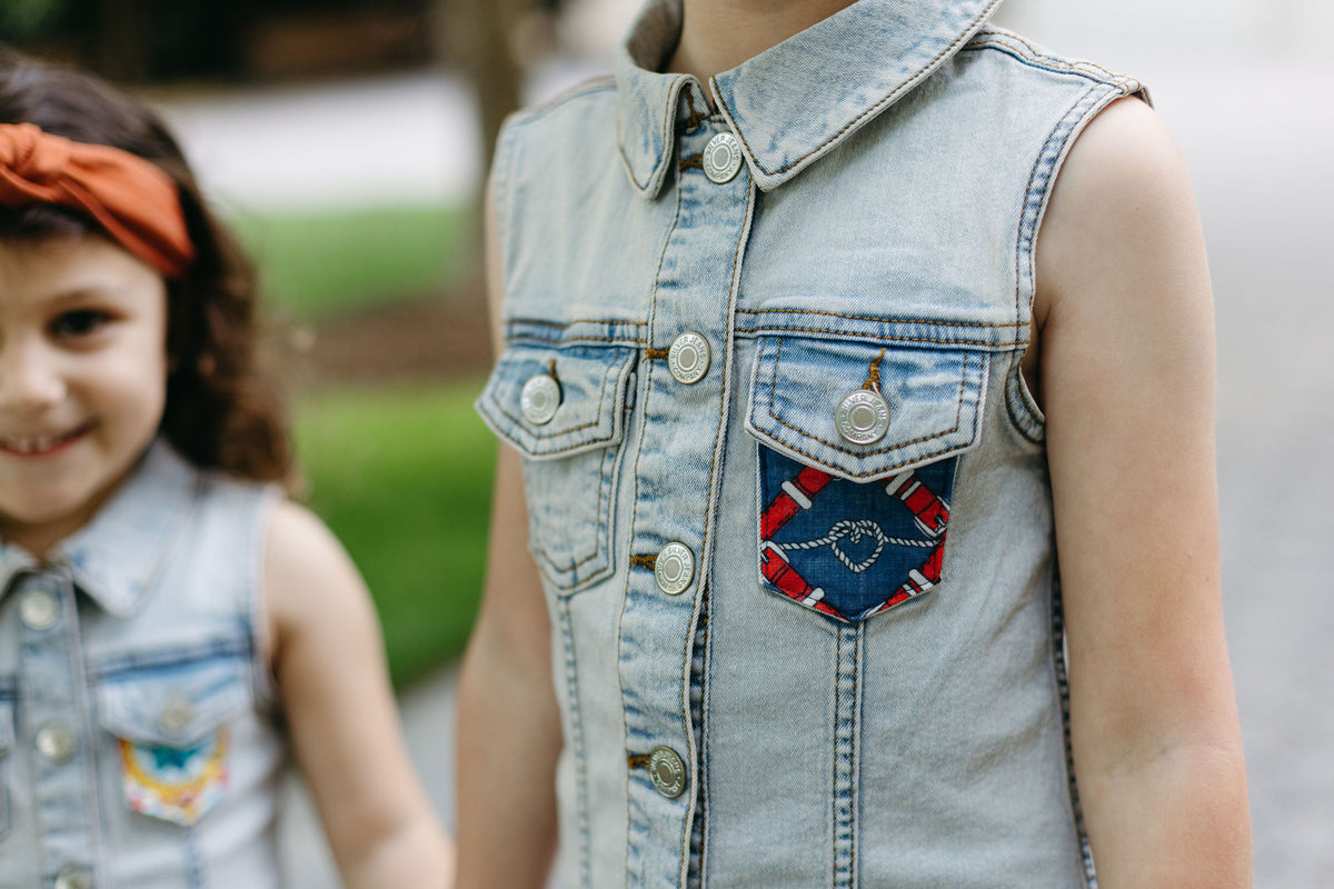 KIDS Nautical Eco-Denim Dress – Frankie's Runway