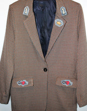 Load image into Gallery viewer, ADULT Houndstooth Oversized Patched Blazer