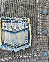 Load image into Gallery viewer, Denim Pocket Cardigan