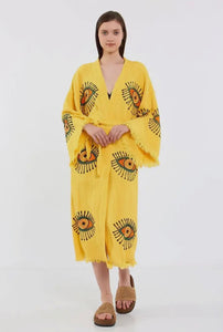 Evil Eye Kimono Robe