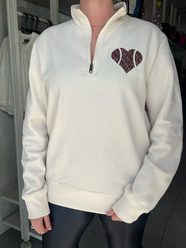 I Heart Tennis 1/4 Zip Sweatshirt