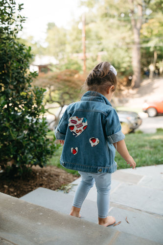 KIDS Heart Patch Denim Jacket